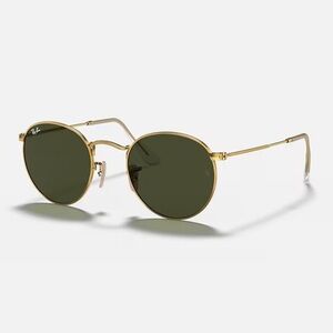 Ray-Ban Polished Gold Round Metal Sunglasses